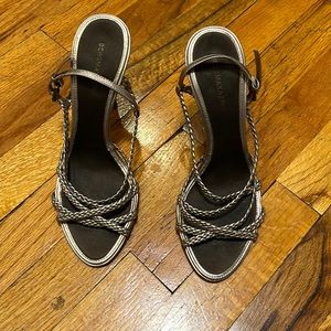 BCBGMaxAzria - Gold braided strap stiletto - Size 7.5